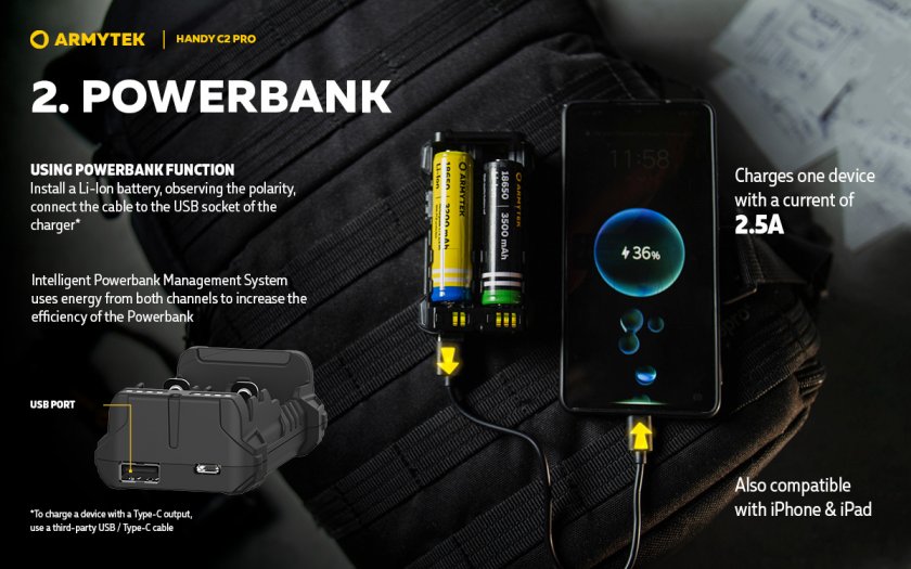 Chargeur Armytek Handy C2 Pro