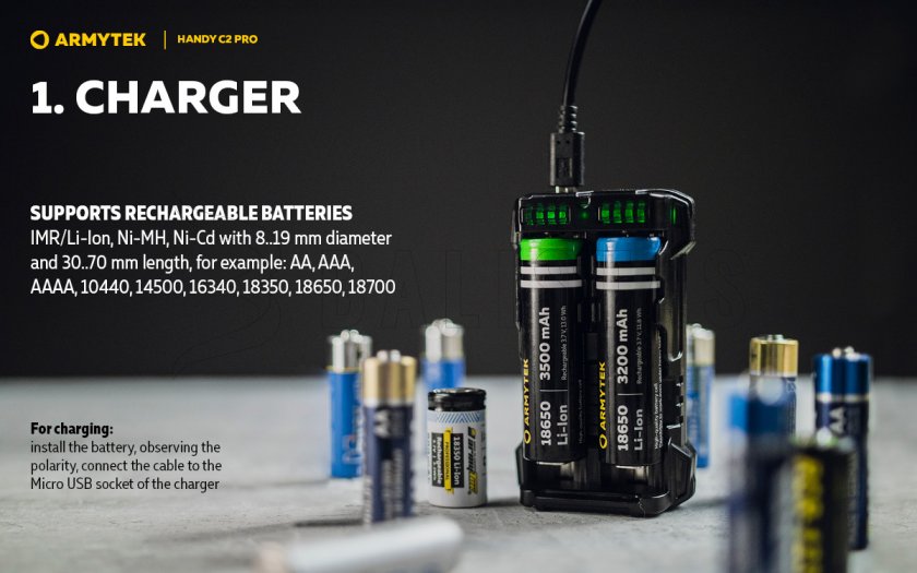 Chargeur Armytek Handy C2 Pro