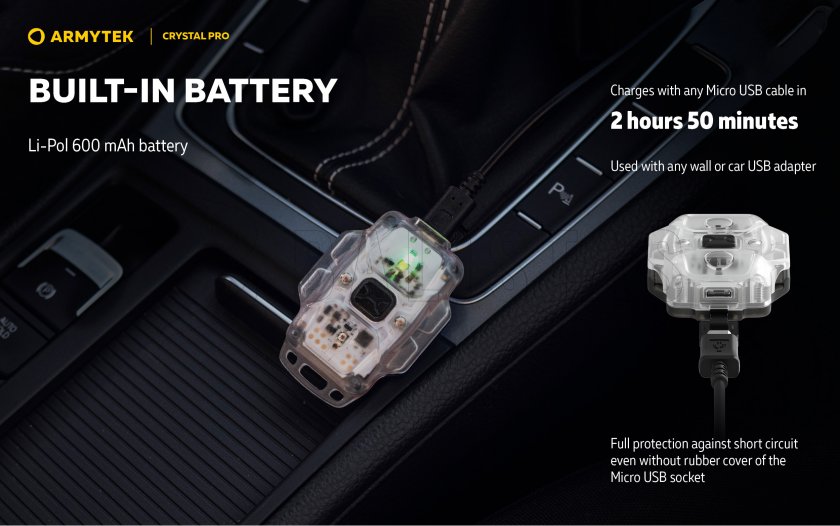 Armytek Crystal Pro lampe de poche multifonction - gris