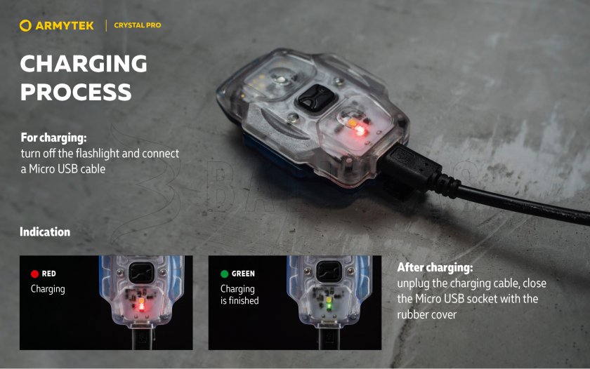 Armytek Crystal Pro lampe de poche multifonction - gris
