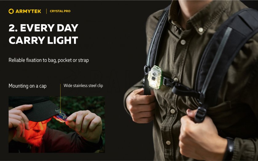 Armytek Crystal Pro lampe de poche multifonction - gris