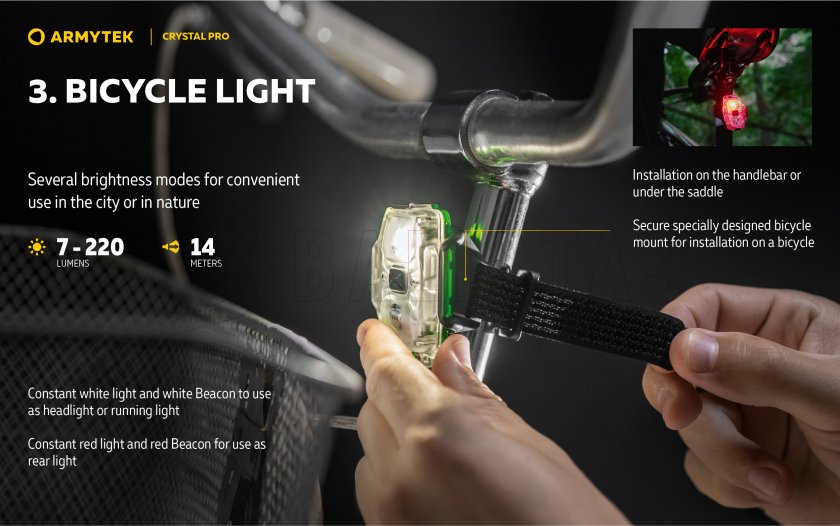 Armytek Crystal Pro lampe de poche multifonction - gris