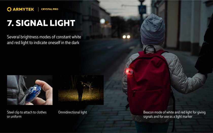 Armytek Crystal Pro lampe de poche multifonction - gris