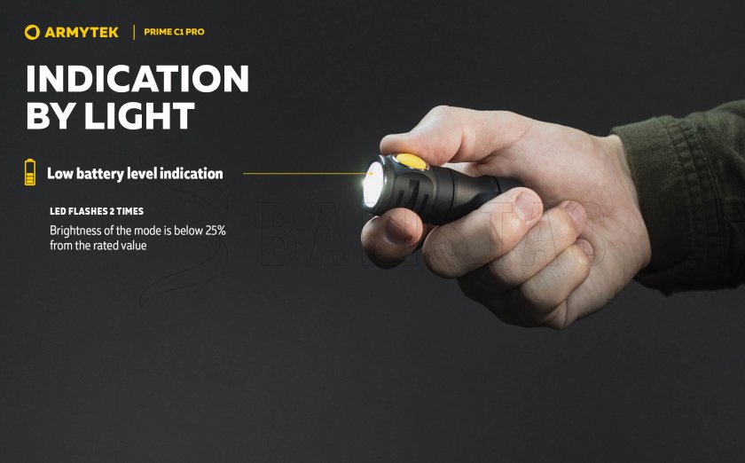 Lampe de poche Armytek Prime C1 Pro lumière chaude