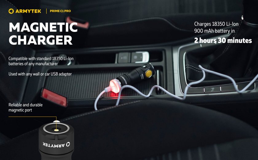 Lampe de poche Armytek Prime C1 Pro lumière chaude