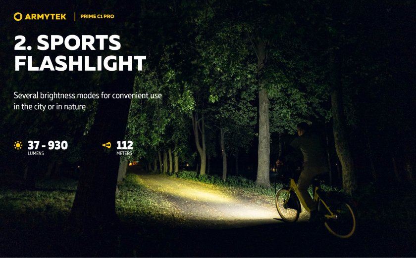 Lampe de poche Armytek Prime C1 Pro lumière chaude