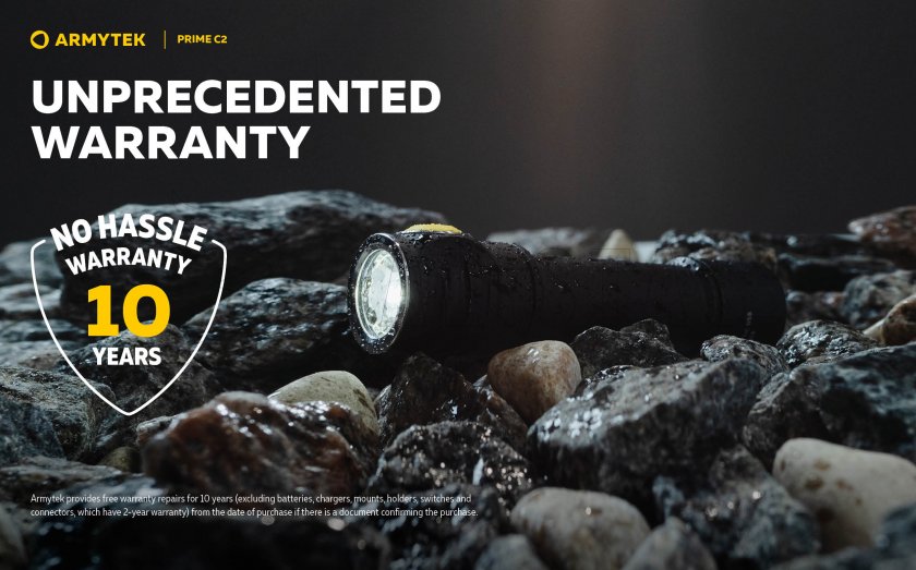 Lampe de poche Armytek Prime C2 - lumière chaude