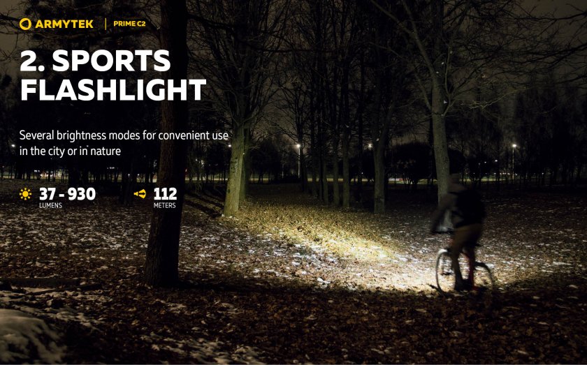 Lampe de poche Armytek Prime C2 - lumière chaude