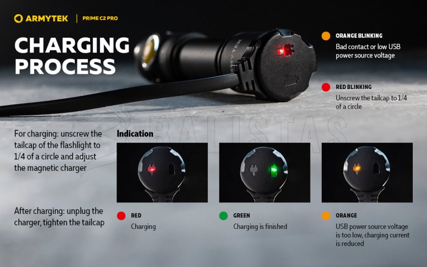 Lampe de poche Armytek Prime C2 Pro v4 Warm Light