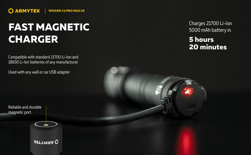 Lampe Armytek Wizard C2 Pro MAX LR lumière froide