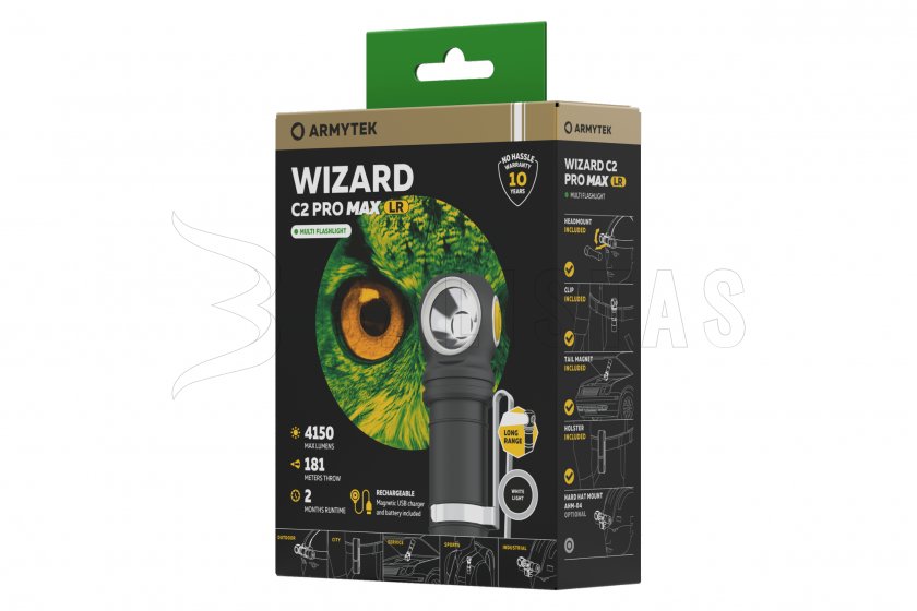 Lampe Armytek Wizard C2 Pro MAX LR lumière froide