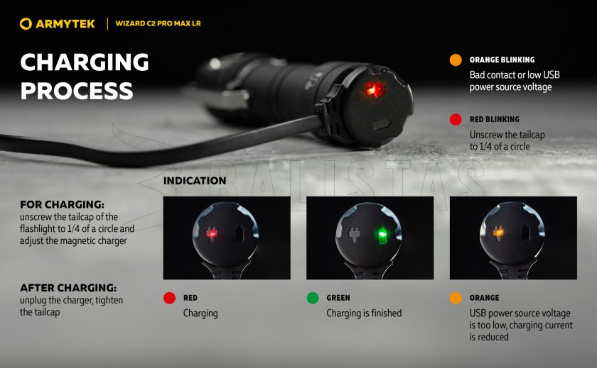 Lampe Armytek Wizard C2 Pro MAX LR lumière froide