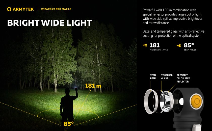 Lampe Armytek Wizard C2 Pro MAX LR lumière froide
