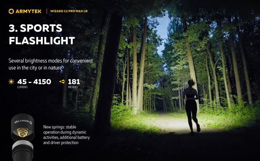 Lampe Armytek Wizard C2 Pro MAX LR lumière froide