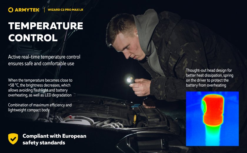 Lampe Armytek Wizard C2 Pro MAX LR lumière froide