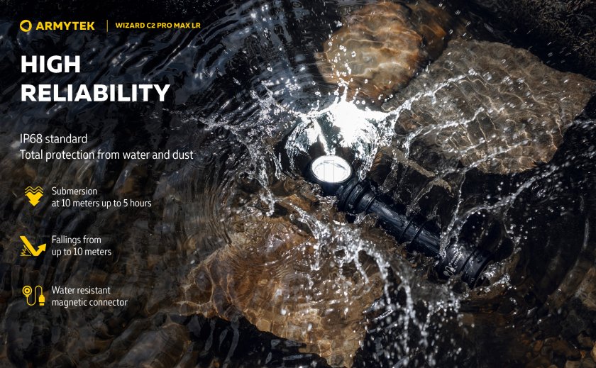 Lampe Armytek Wizard C2 Pro MAX LR lumière froide