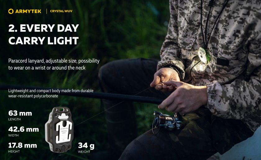Armytek Lampe de poche multifonction Crystal - gris UV