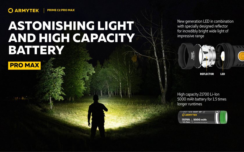 Lampe de poche Armytek Prime C2 Pro Max Cold Light