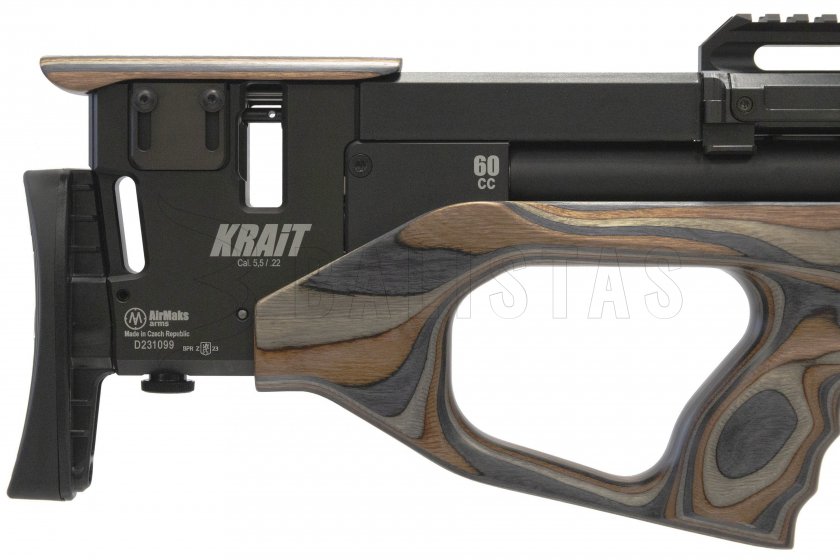 Carabine à air comprimé AirMaks Krait WX 5,5mm Grey Lamino