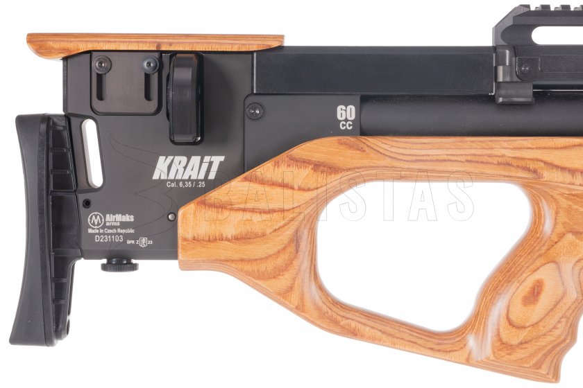 Carabine à air comprimé AirMaks Krait WL 6,35mm Light Brown Lamino