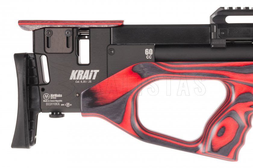 Carabine à air comprimé AirMaks Krait WX Tube 6,35mm Red Lamino