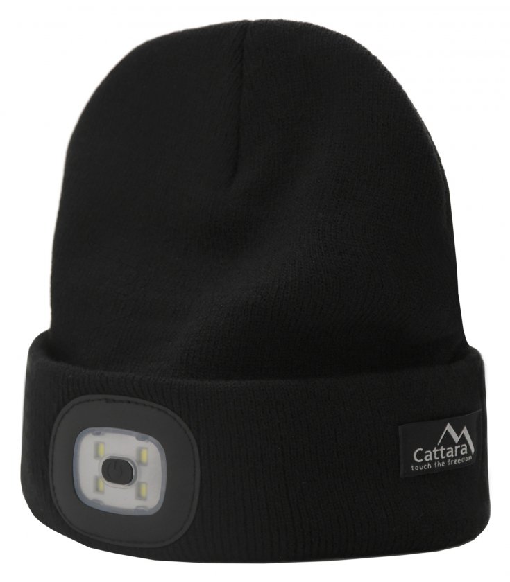 Casquette BLACK avec lampe LED USB
