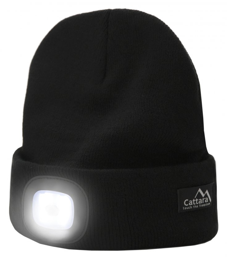 Casquette BLACK avec lampe LED USB