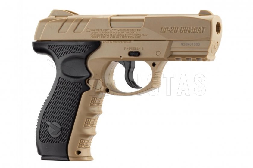 Pistolet à air comprimé Gamo GP-20 Combat Desert 4,5mm