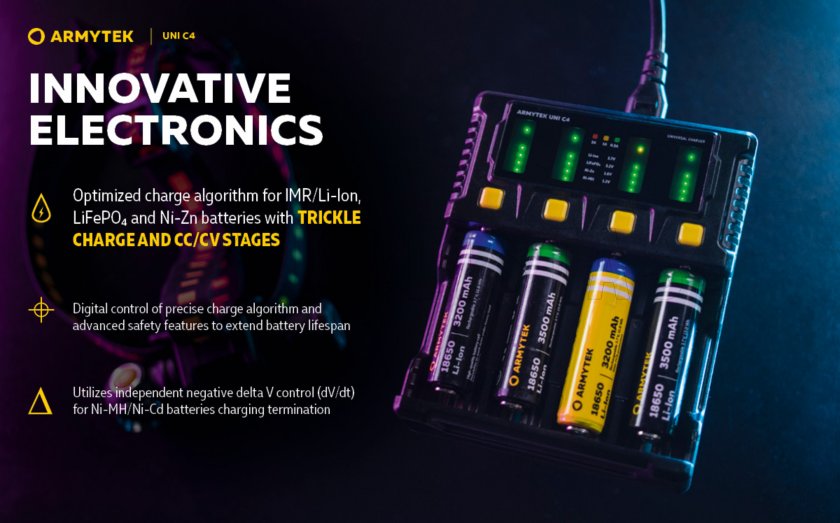 Chargeur Armytek UNI C4 plug type C