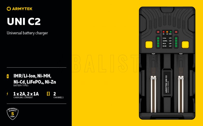 Chargeur Armytek UNI C2 plug type C