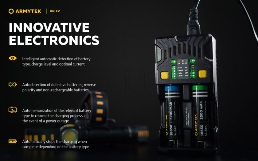 Chargeur Armytek UNI C2 plug type C