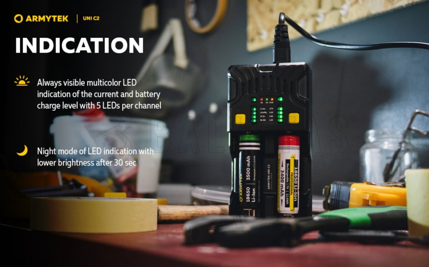 Chargeur Armytek UNI C2 plug type C