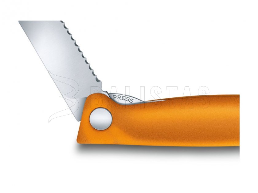 Couteau pliant à légumes Victorinox lame ondulée Orange