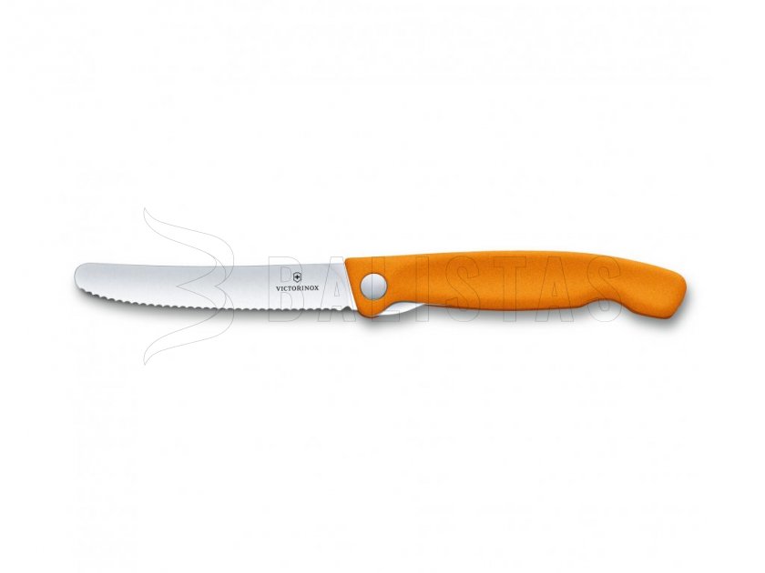 Couteau pliant à légumes Victorinox lame ondulée Orange