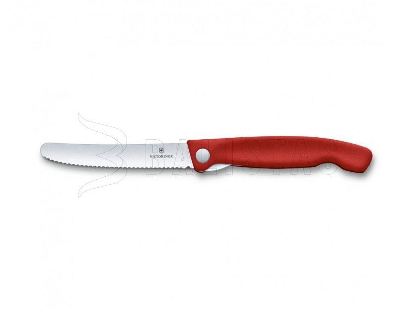 Couteau pliant à légumes Victorinox lame ondulée Rouge