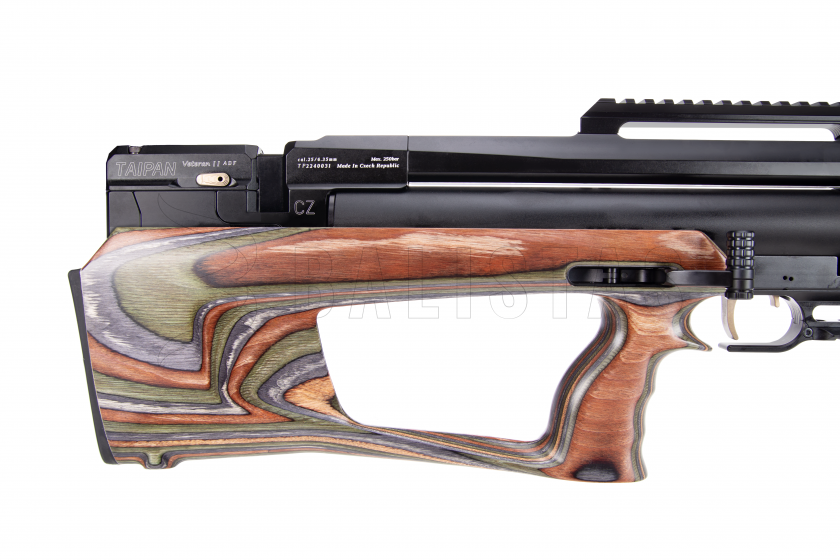 Carabine à air comprimé Taipan Veteran II TAC 550mm 6,35mm Tactical Laminate Forest