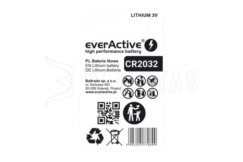 Pile everActive CR2032 3