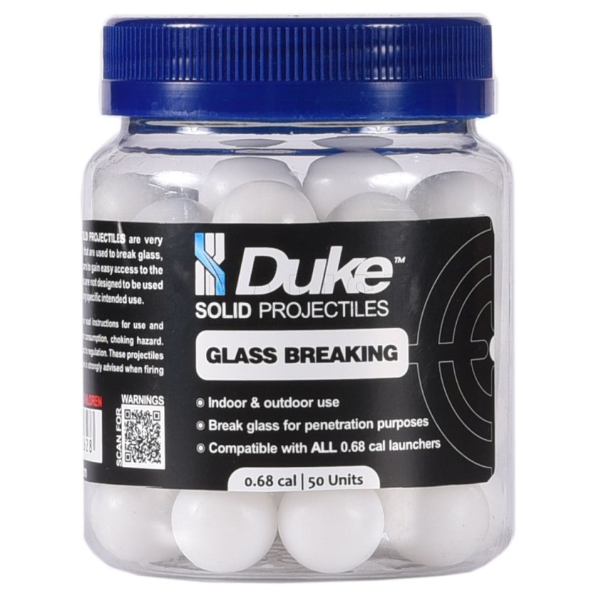 Billes Duke Glass Breaking Solid Projectile .68 50 pièces