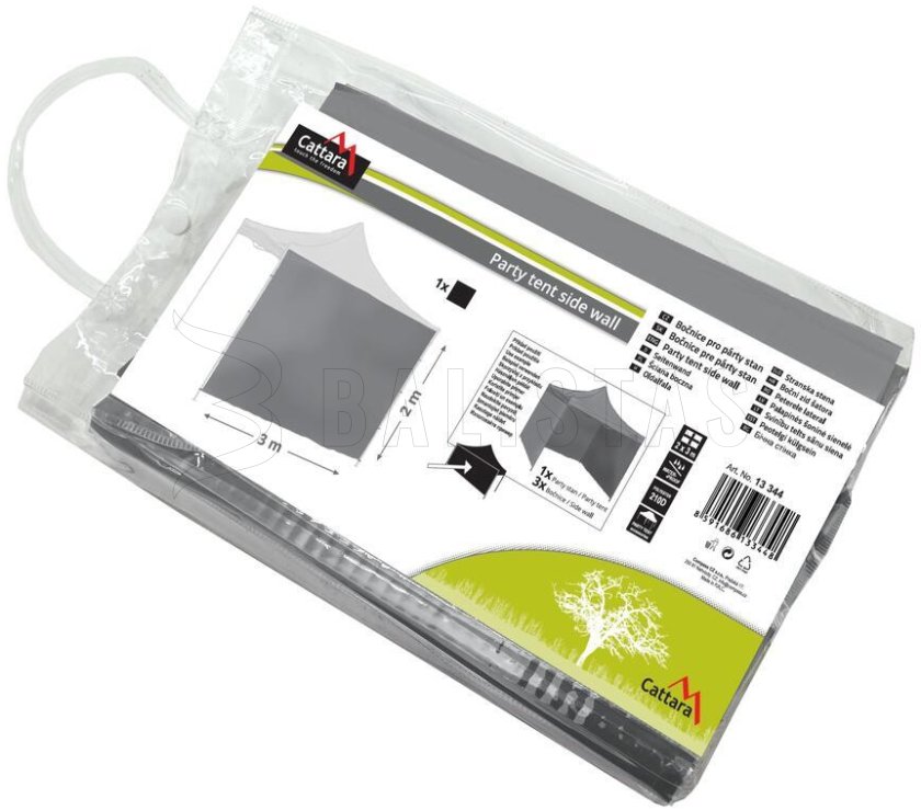 Parois latérales pour tente de réception 2X3m 210D grises imperméables Cattara 13344 4