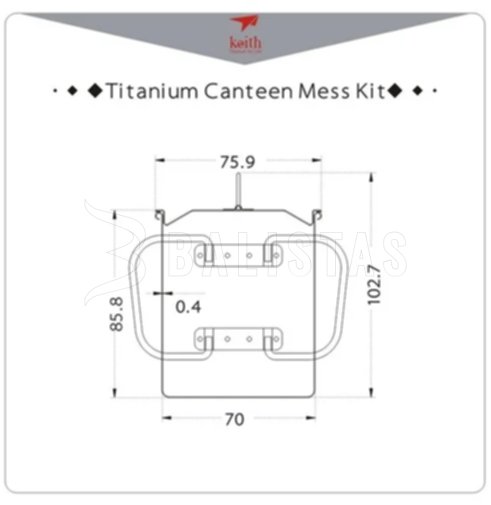 Tasse en titane Keith avec couvercle 300ml 6