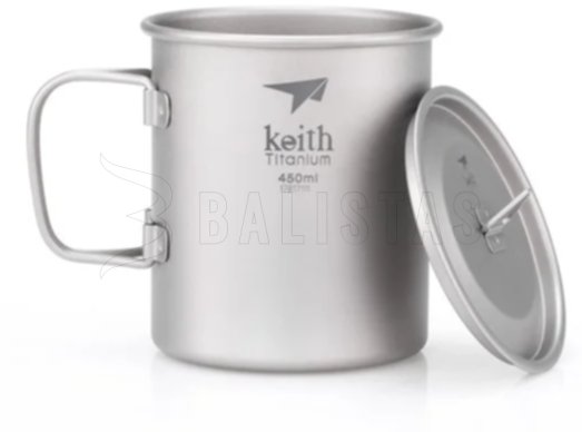 Tasse en titane Keith avec couvercle 450ml