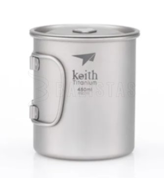 Tasse en titane Keith avec couvercle 450ml 2