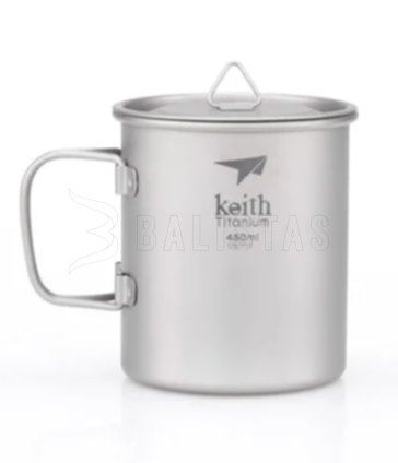 Tasse en titane Keith avec couvercle 450ml 3