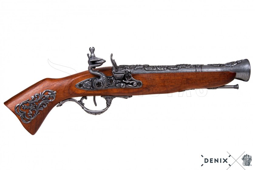 Réplique de pistolet à silex Blunderbuss, Autriche XVIIIe siècle