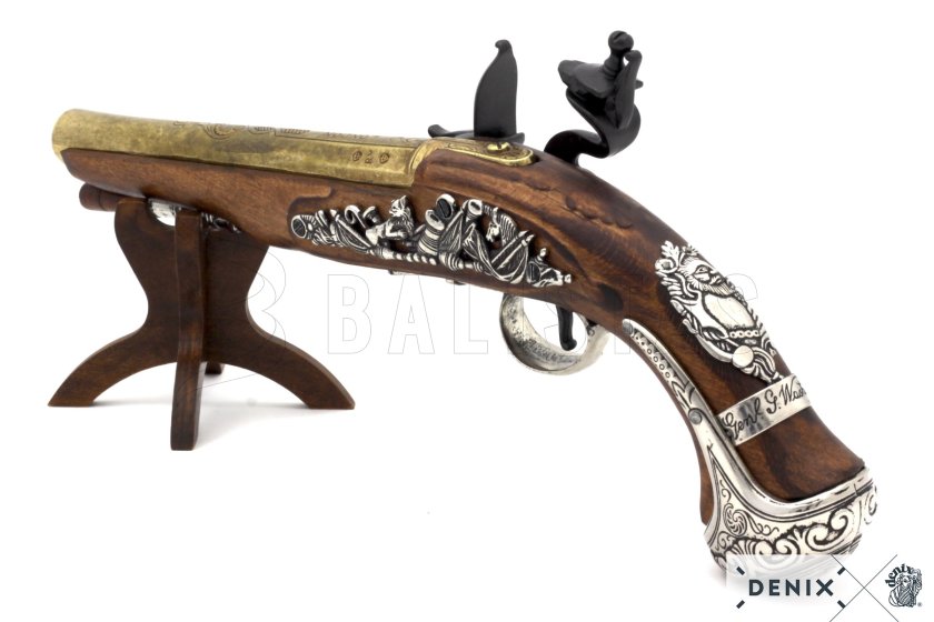 Réplique du pistolet à silex du général George Washington, Angleterre XVIIIe siècle 6