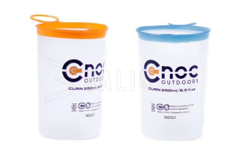 Set de gobelets pliables CNOC Curn Collapsible Cups 250 ml (Orange + Bleu)