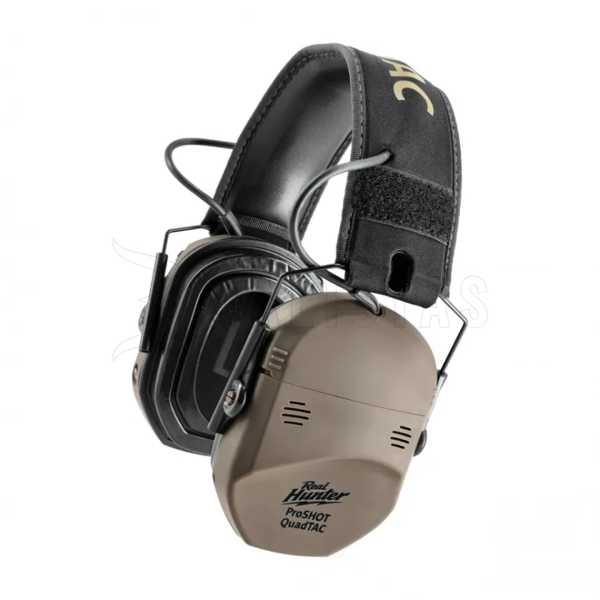 Casque antibruit de tir actif RealHunter Active ProSHOT QuadTAC FDE 4