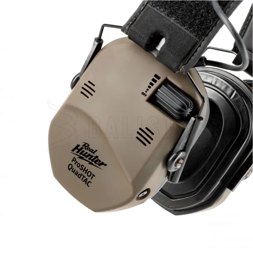 Casque antibruit de tir actif RealHunter Active ProSHOT QuadTAC FDE 2